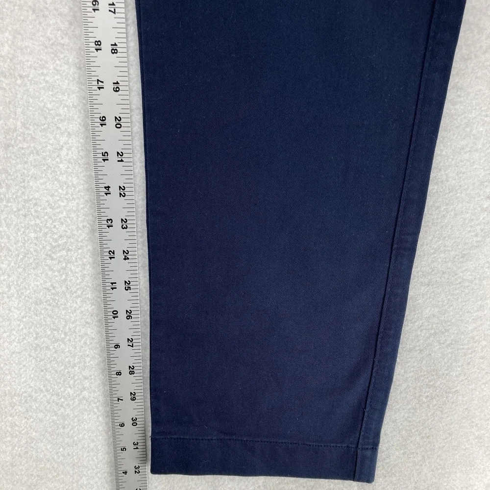 J.Crew Flex Pants Mens 34x32 Straight Fit Blue Stretch Preppy Chino Casual READ